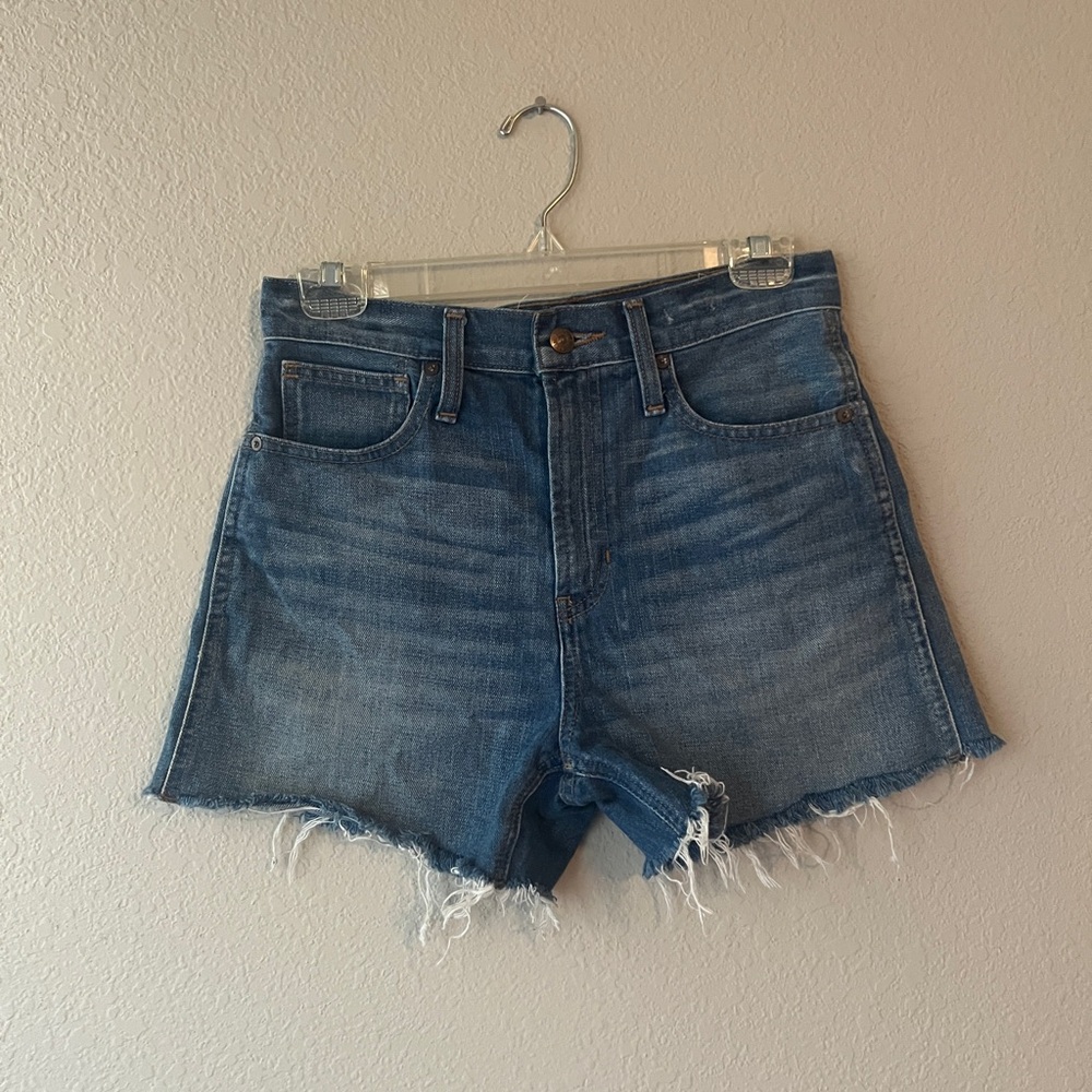 Madewell The Perfect Jean Shorts with Frayed Hem Size 25